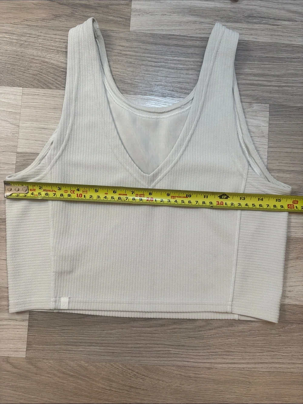 lululemon athletica Ribbed Scoop Crop Tank - Cream